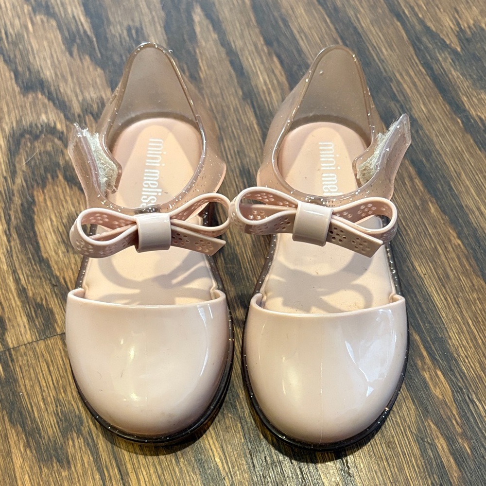 Mini Melissa Kids' Blush Bow Dress Shoes